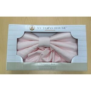 Viral!! My  Texas House Pink Bow Oversized Gingham Decorative Bow Pink 24"x48"